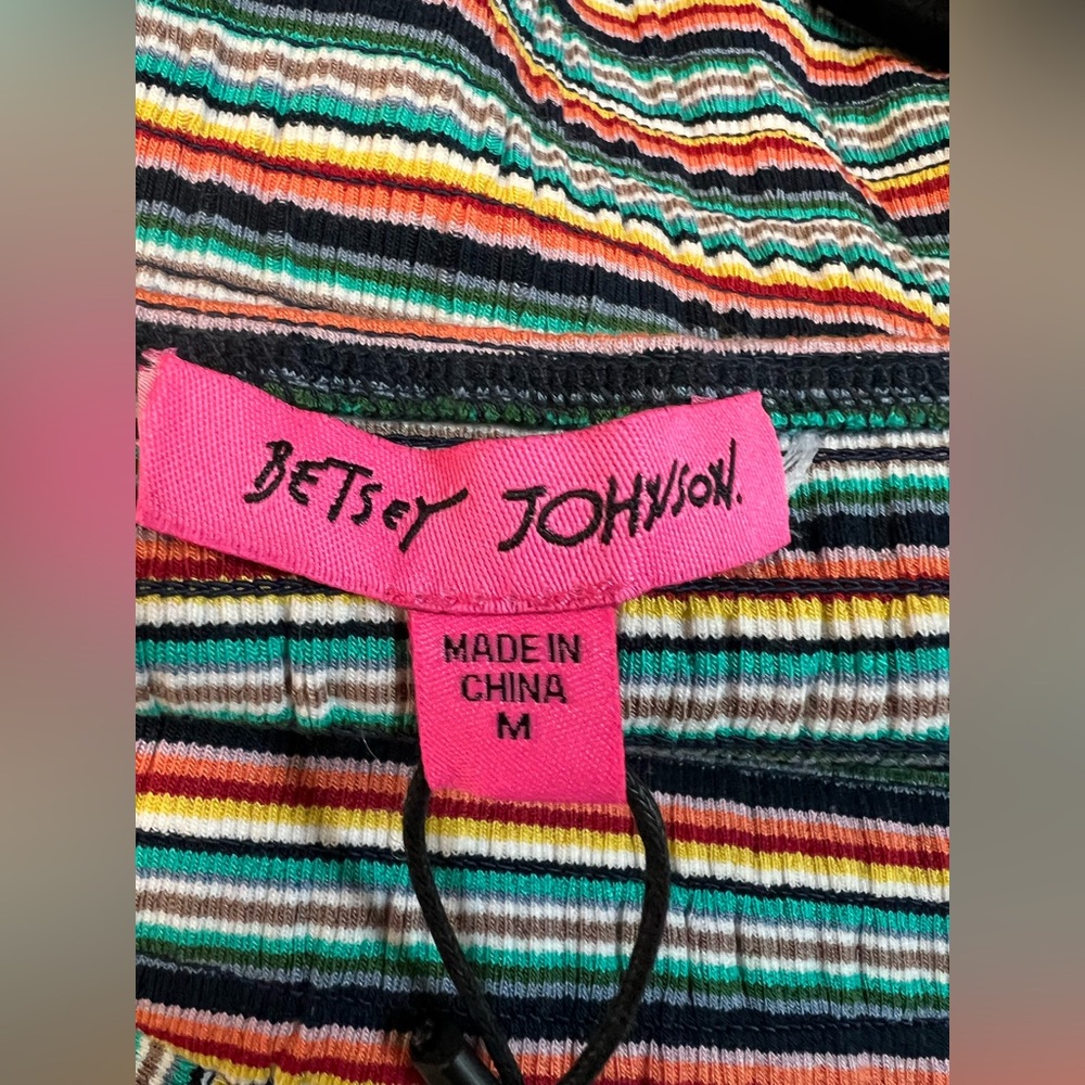 Betsey Johnson New With Tags Medium Vibrant Striped Dress